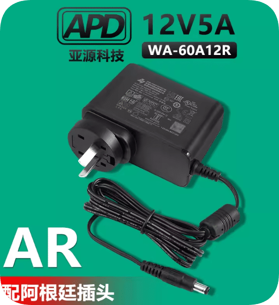*Brand NEW*High Quality APD 12V 5A Power Adapter WA-60A12R AR Version Power Supply